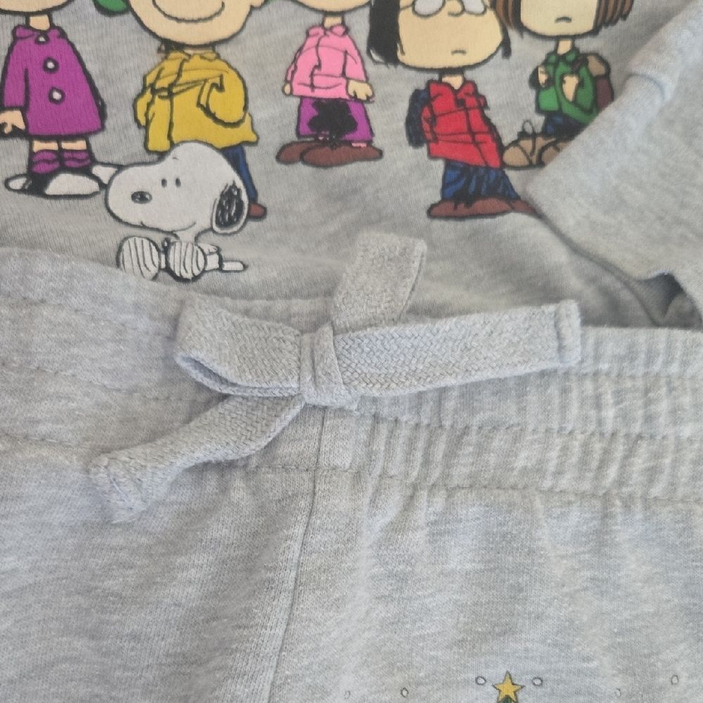 Peanuts Gray Kids Matching Set - Picture 4 of 5